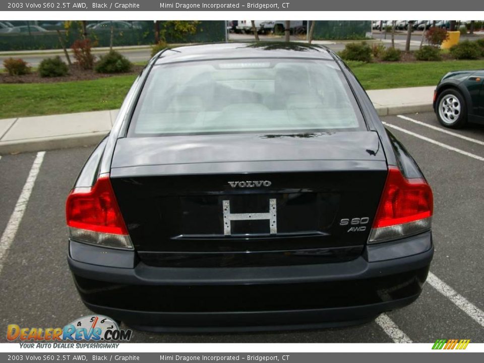 2003 Volvo S60 2.5T AWD Black / Graphite Photo #5