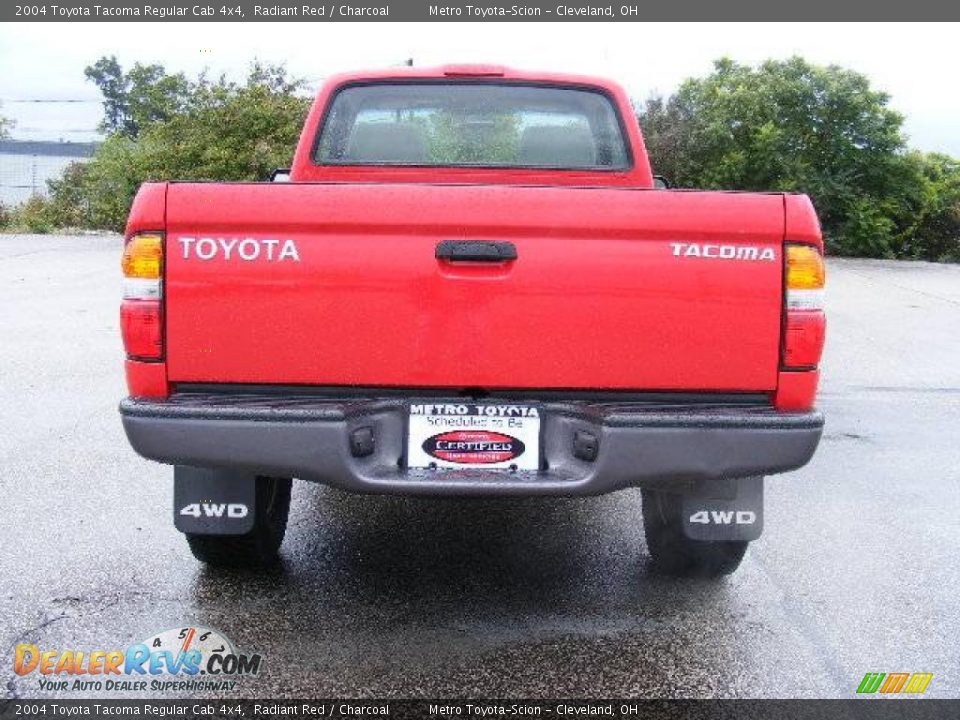 2004 Toyota Tacoma Regular Cab 4x4 Radiant Red / Charcoal Photo #4