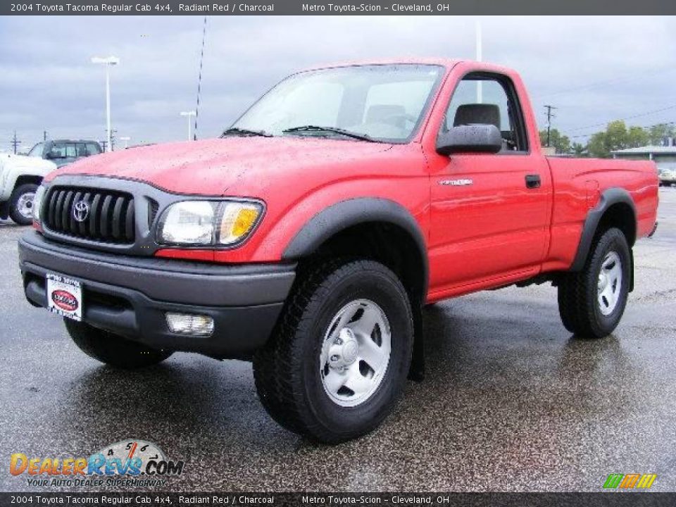 2004 Toyota Tacoma Regular Cab 4x4 Radiant Red / Charcoal Photo #7