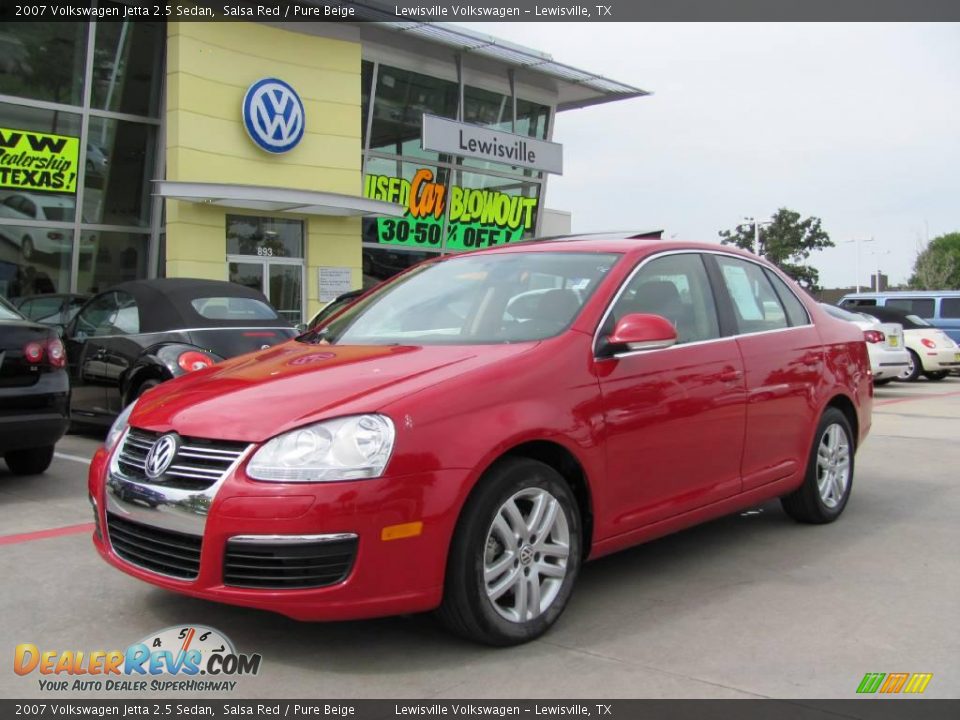 2007 Volkswagen Jetta 2.5 Sedan Salsa Red / Pure Beige Photo #1