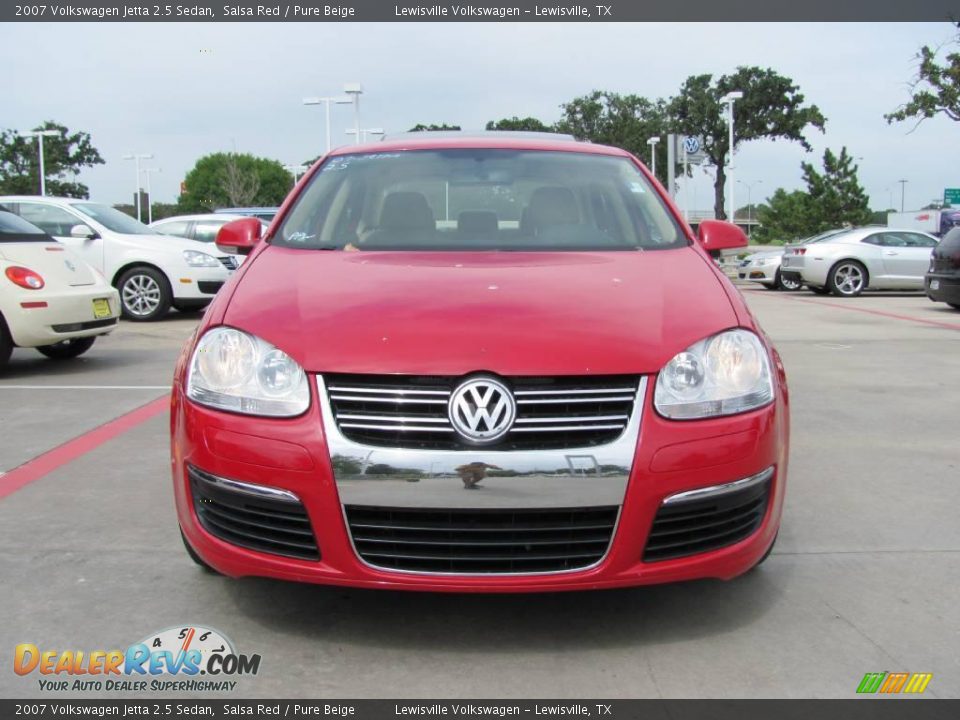 2007 Volkswagen Jetta 2.5 Sedan Salsa Red / Pure Beige Photo #8