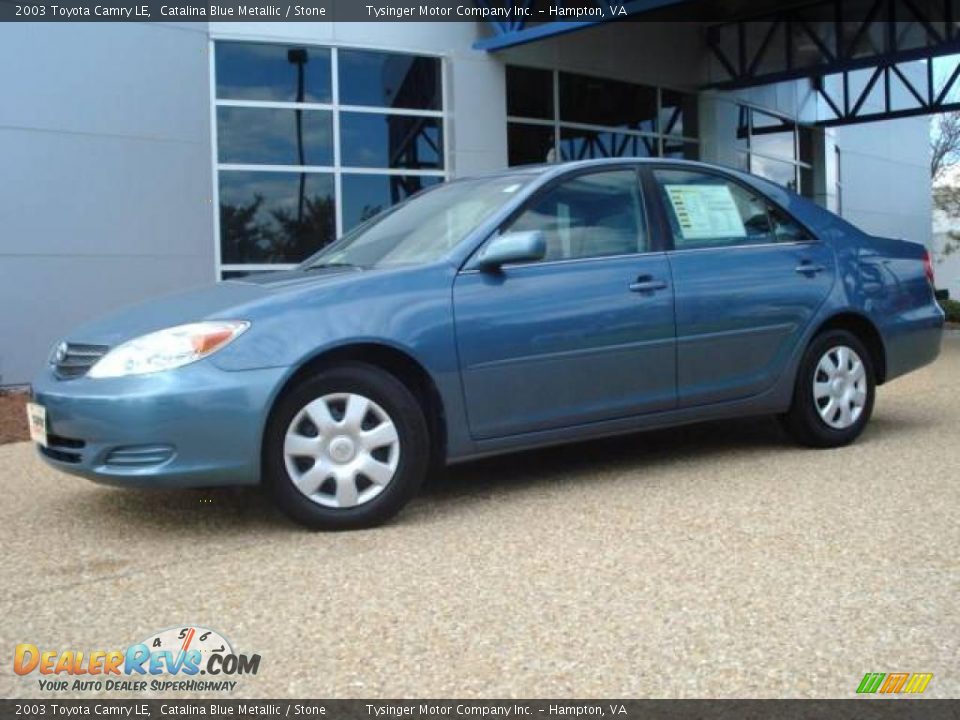 2003 Toyota Camry LE Catalina Blue Metallic / Stone Photo #2