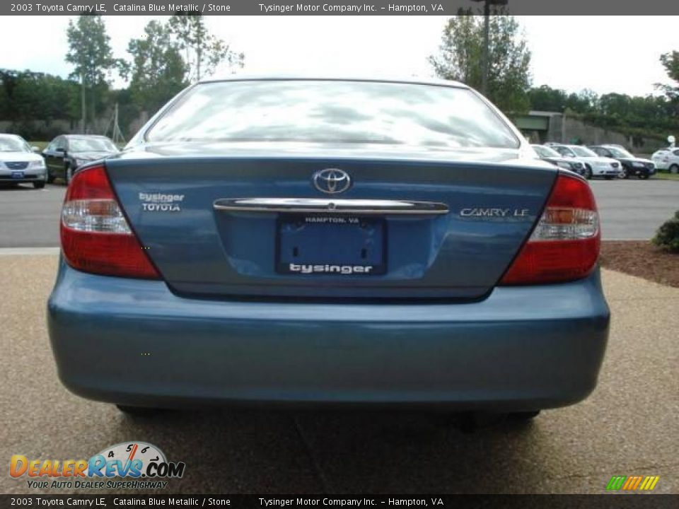 2003 Toyota Camry LE Catalina Blue Metallic / Stone Photo #5