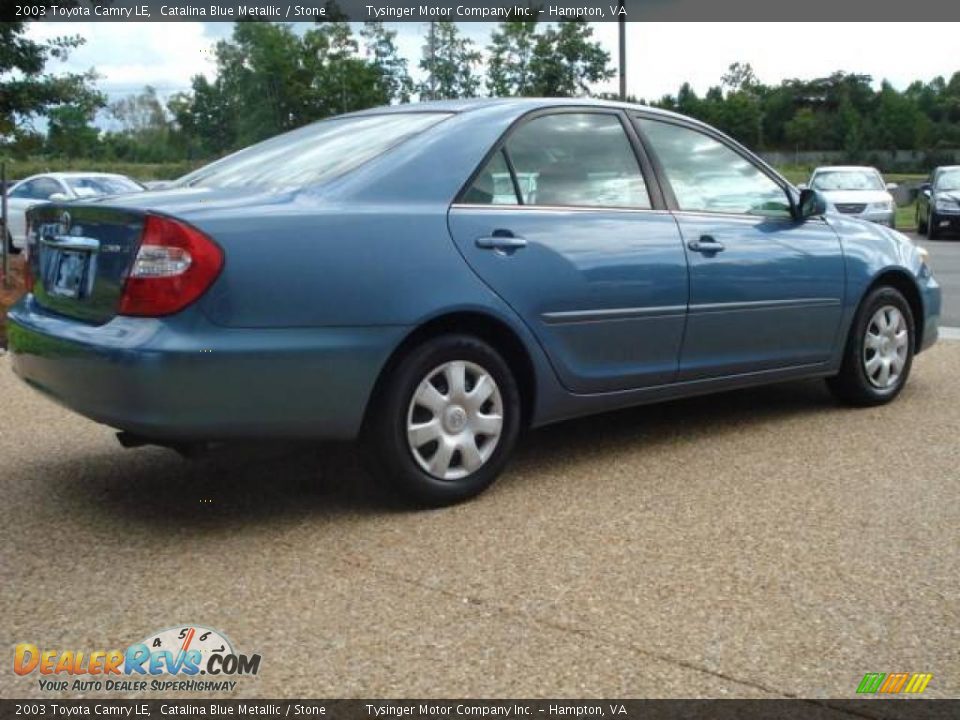 2003 Toyota Camry LE Catalina Blue Metallic / Stone Photo #6
