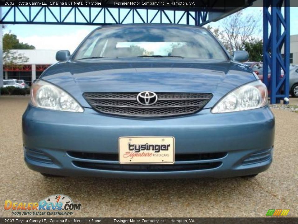 2003 Toyota Camry LE Catalina Blue Metallic / Stone Photo #9