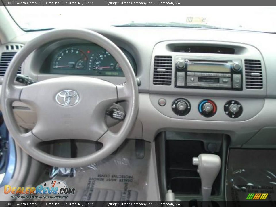 2003 Toyota Camry LE Catalina Blue Metallic / Stone Photo #13