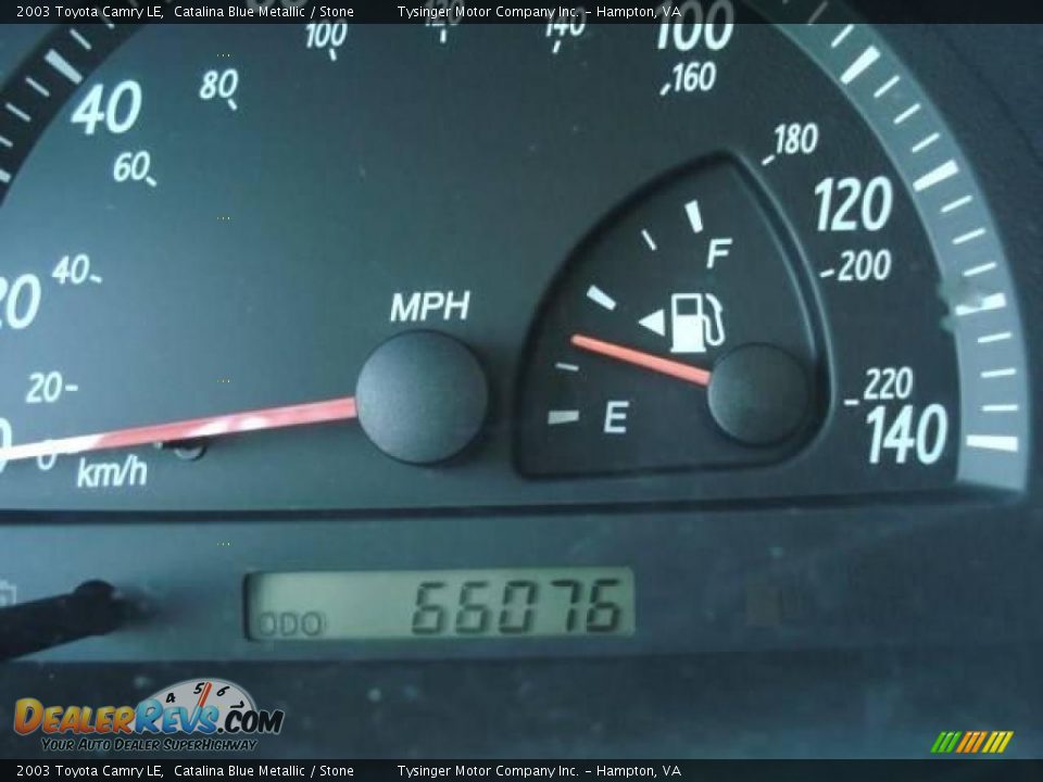 2003 Toyota Camry LE Catalina Blue Metallic / Stone Photo #16