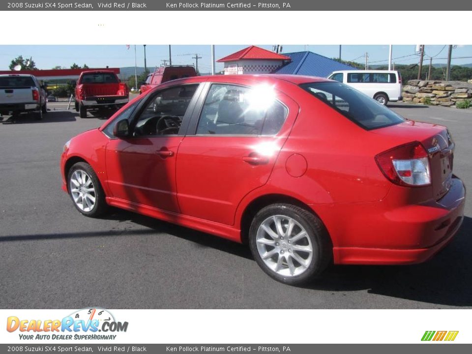 2008 Suzuki SX4 Sport Sedan Vivid Red / Black Photo #2