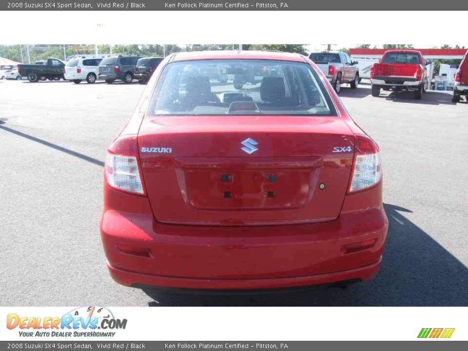 2008 Suzuki SX4 Sport Sedan Vivid Red / Black Photo #3