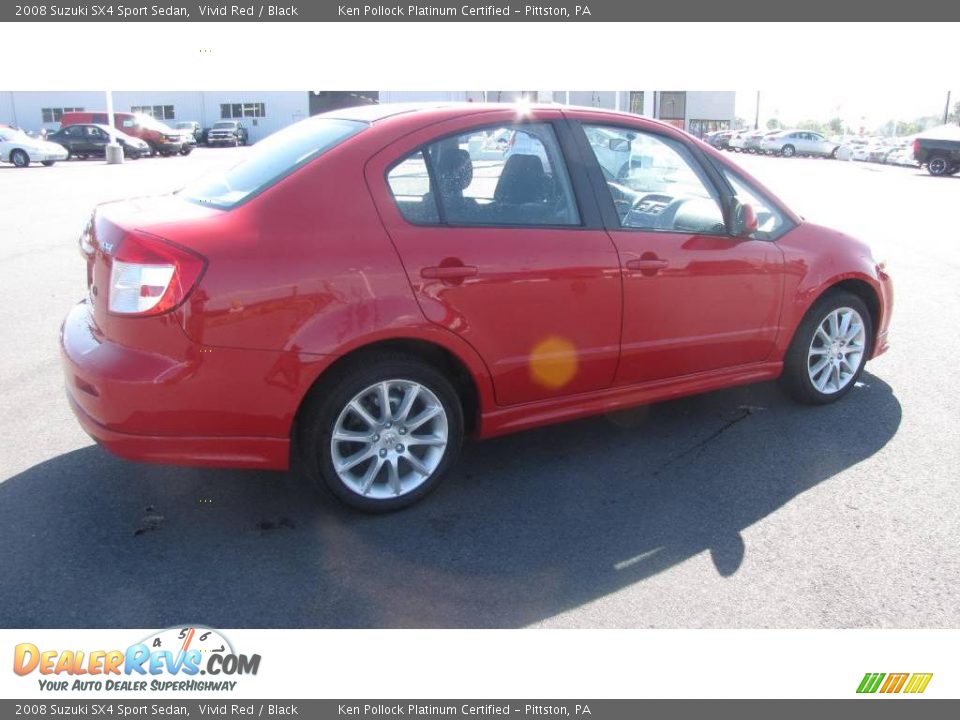 2008 Suzuki SX4 Sport Sedan Vivid Red / Black Photo #4