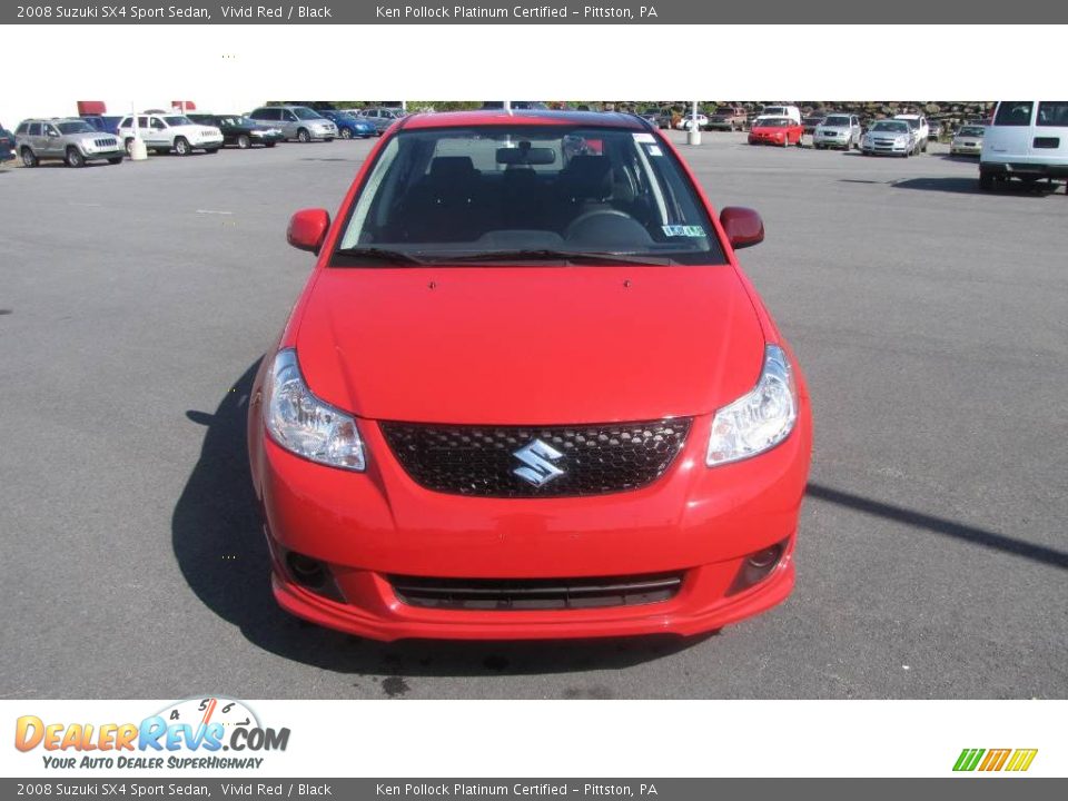 2008 Suzuki SX4 Sport Sedan Vivid Red / Black Photo #6