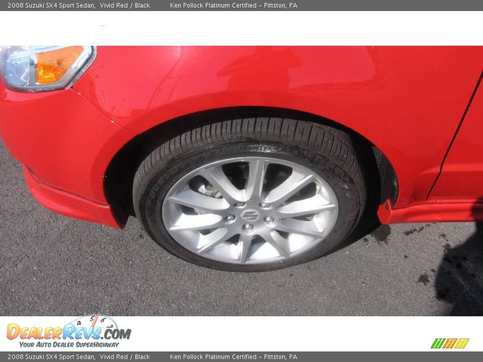 2008 Suzuki SX4 Sport Sedan Vivid Red / Black Photo #7