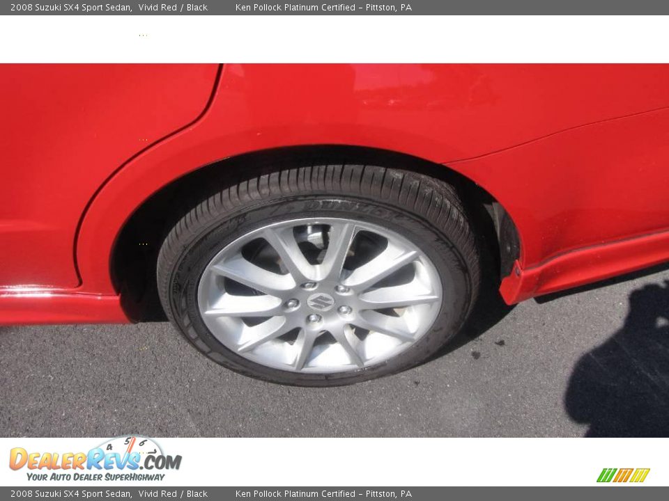 2008 Suzuki SX4 Sport Sedan Vivid Red / Black Photo #8