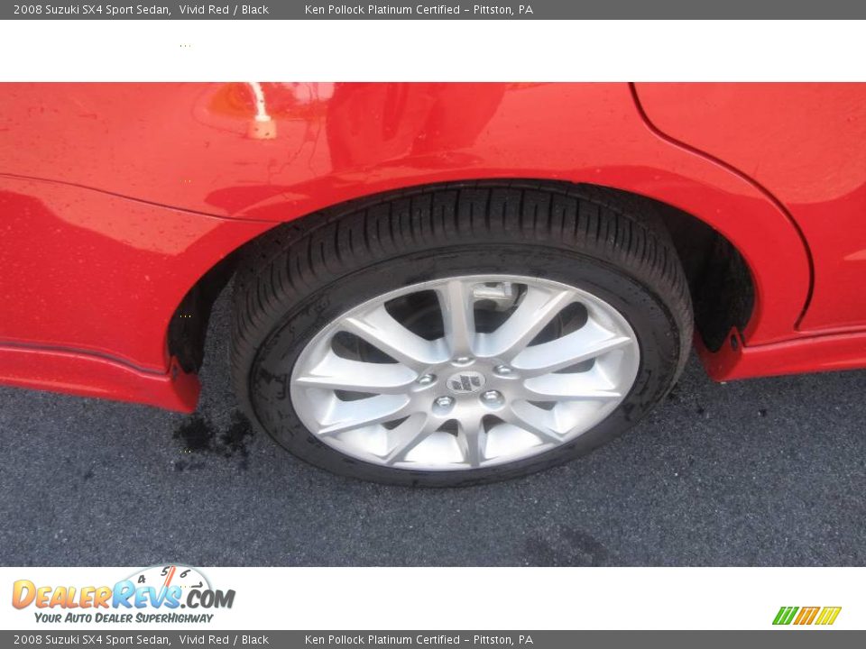 2008 Suzuki SX4 Sport Sedan Vivid Red / Black Photo #9
