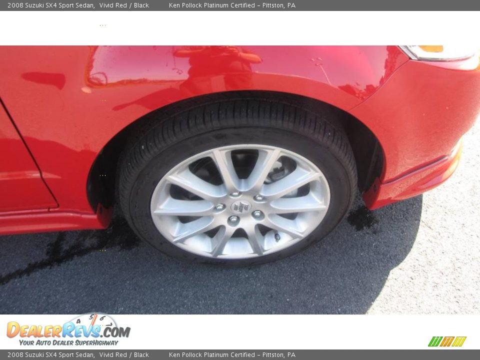 2008 Suzuki SX4 Sport Sedan Vivid Red / Black Photo #10