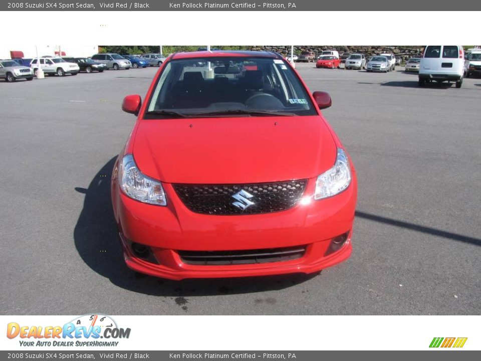 2008 Suzuki SX4 Sport Sedan Vivid Red / Black Photo #11