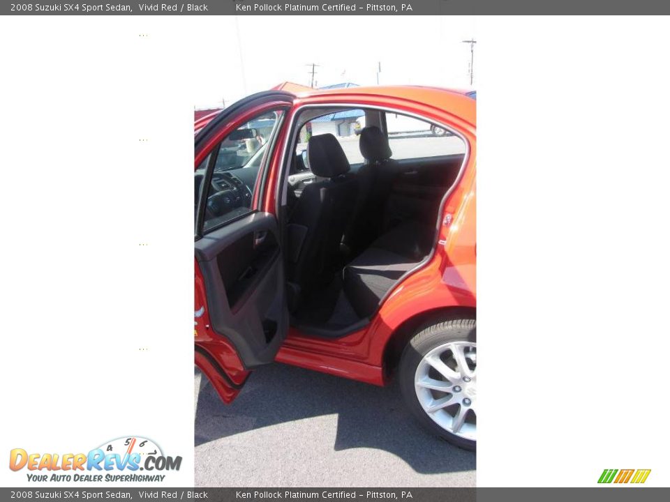2008 Suzuki SX4 Sport Sedan Vivid Red / Black Photo #14