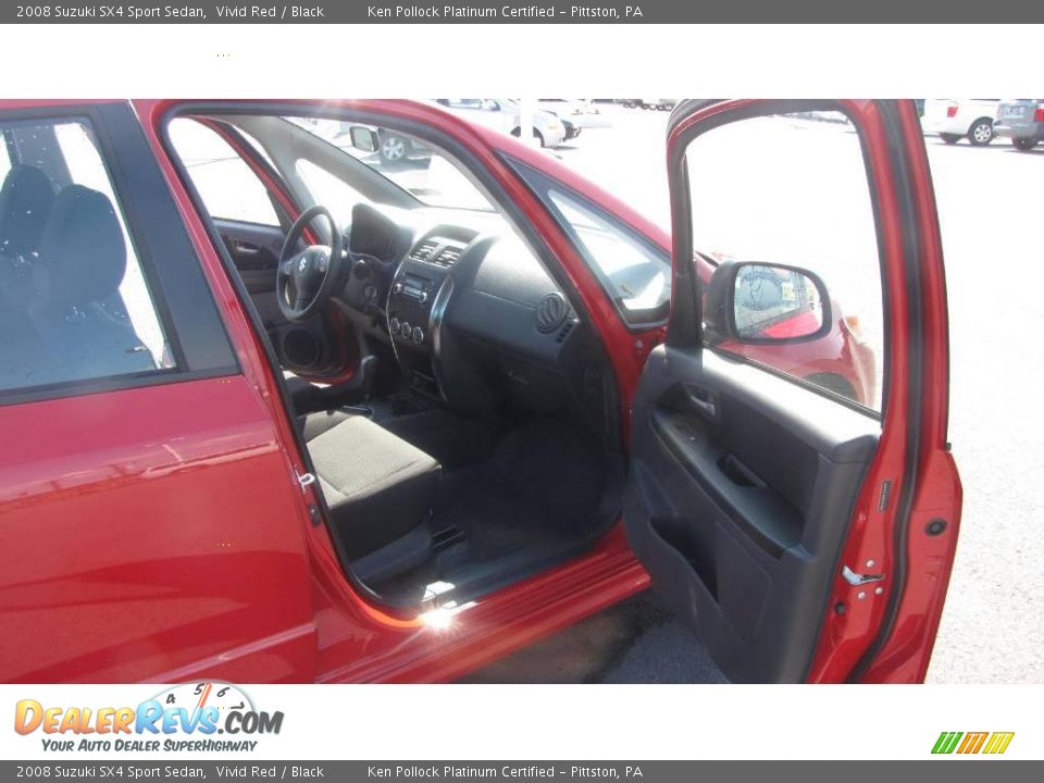 2008 Suzuki SX4 Sport Sedan Vivid Red / Black Photo #17