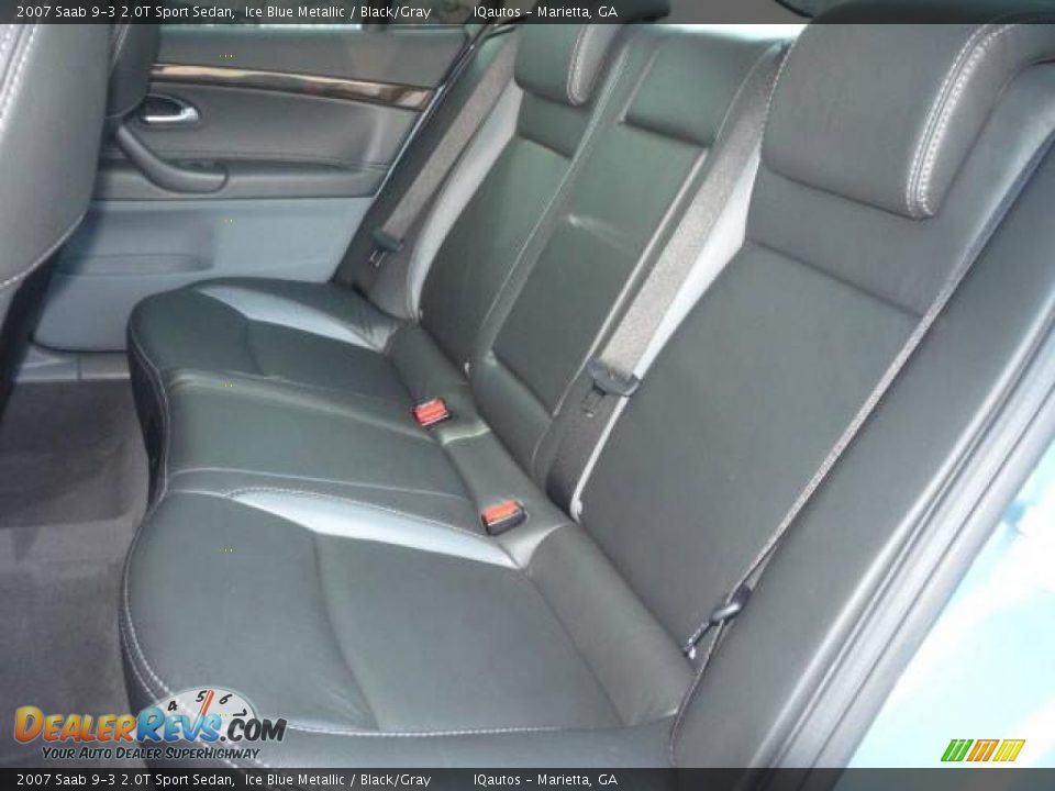 2007 Saab 9-3 2.0T Sport Sedan Ice Blue Metallic / Black/Gray Photo #9