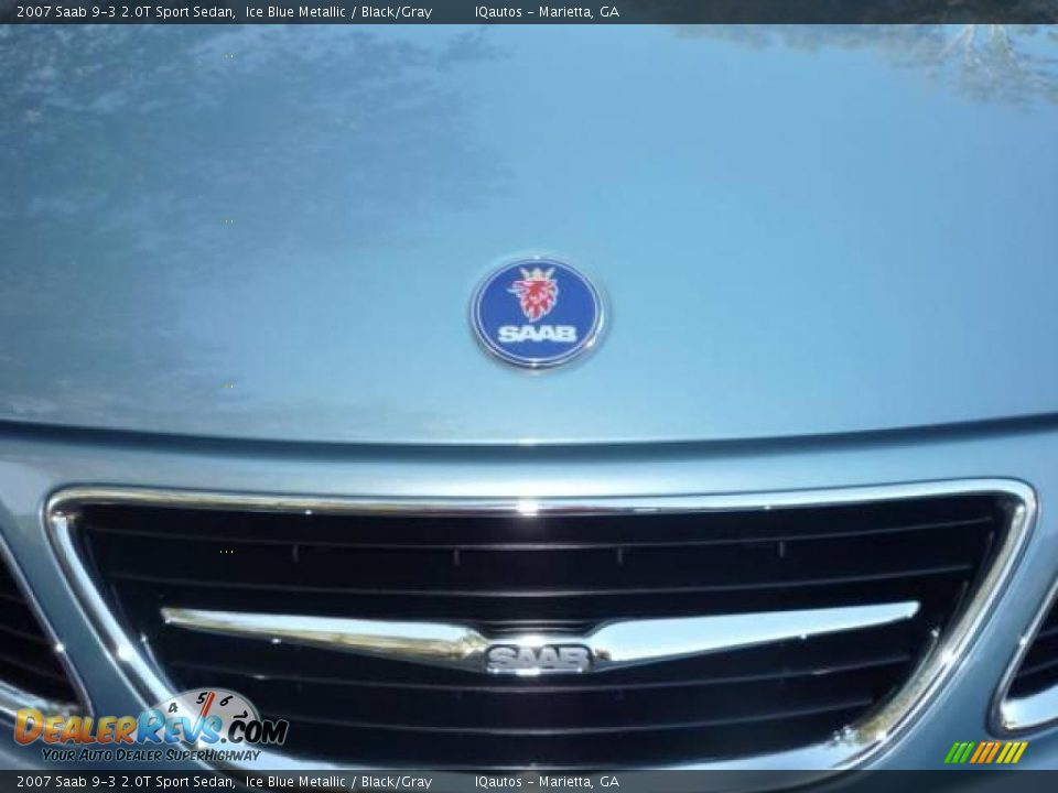 2007 Saab 9-3 2.0T Sport Sedan Ice Blue Metallic / Black/Gray Photo #15