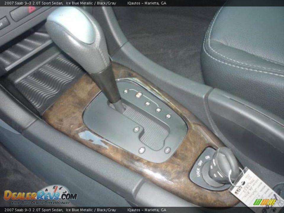 2007 Saab 9-3 2.0T Sport Sedan Ice Blue Metallic / Black/Gray Photo #18