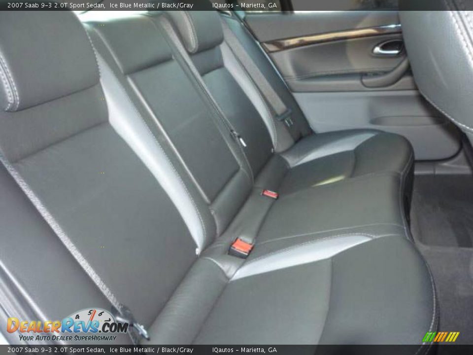 2007 Saab 9-3 2.0T Sport Sedan Ice Blue Metallic / Black/Gray Photo #24
