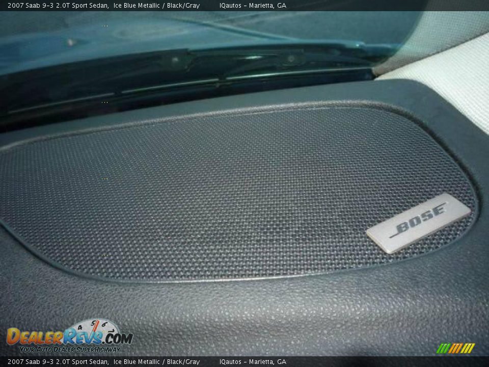 2007 Saab 9-3 2.0T Sport Sedan Ice Blue Metallic / Black/Gray Photo #25