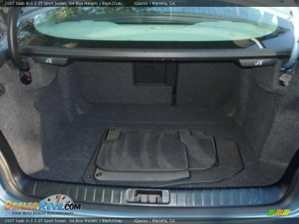 2007 Saab 9-3 2.0T Sport Sedan Ice Blue Metallic / Black/Gray Photo #28