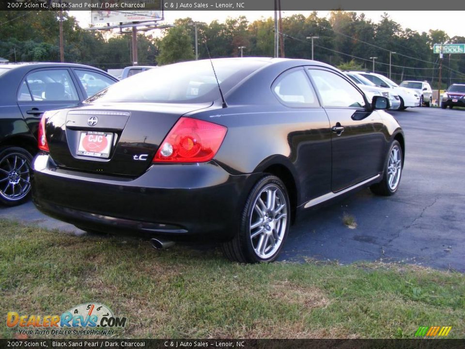 2007 Scion tC Black Sand Pearl / Dark Charcoal Photo #4