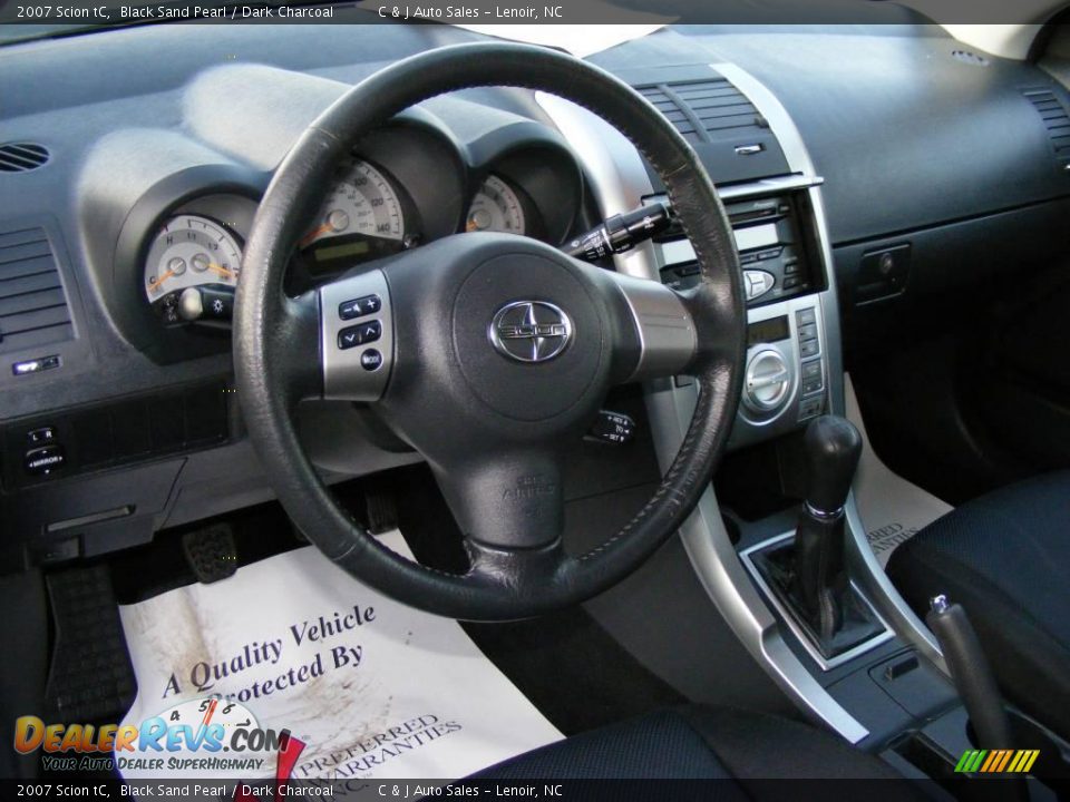 2007 Scion tC Black Sand Pearl / Dark Charcoal Photo #5