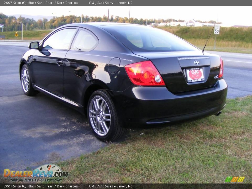 2007 Scion tC Black Sand Pearl / Dark Charcoal Photo #6