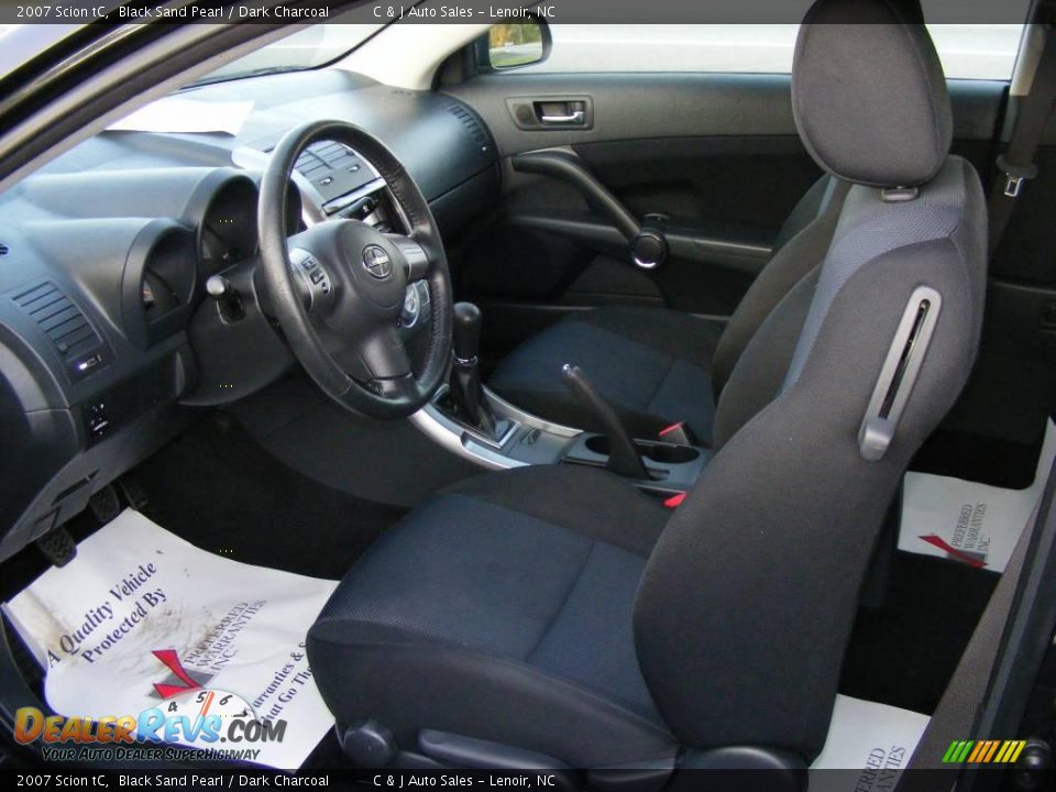 2007 Scion tC Black Sand Pearl / Dark Charcoal Photo #7