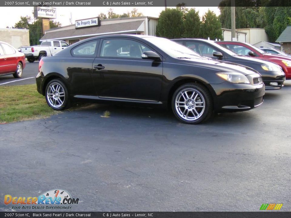 2007 Scion tC Black Sand Pearl / Dark Charcoal Photo #8