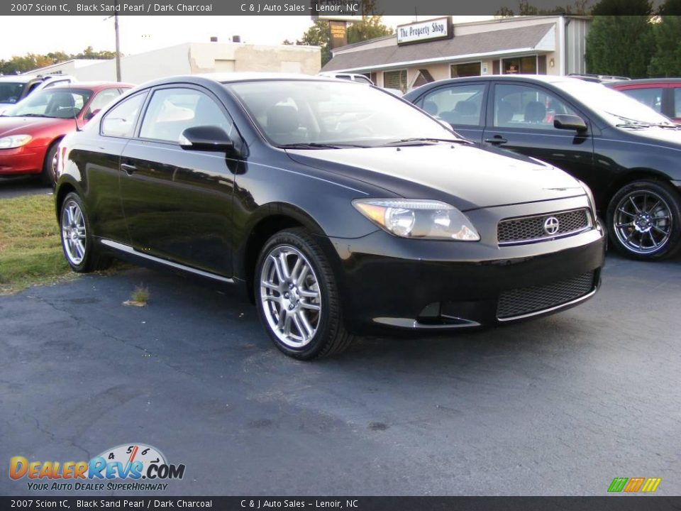 2007 Scion tC Black Sand Pearl / Dark Charcoal Photo #15