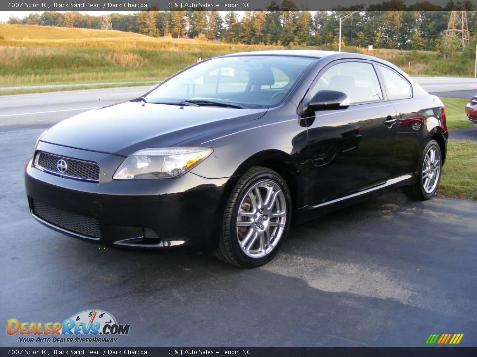 2007 Scion tC Black Sand Pearl / Dark Charcoal Photo #16