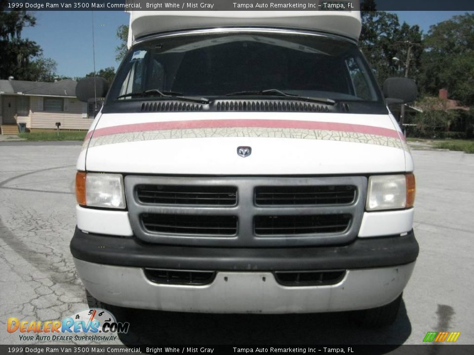 1999 Dodge Ram Van 3500 Maxi Commercial Bright White / Mist Gray Photo #1