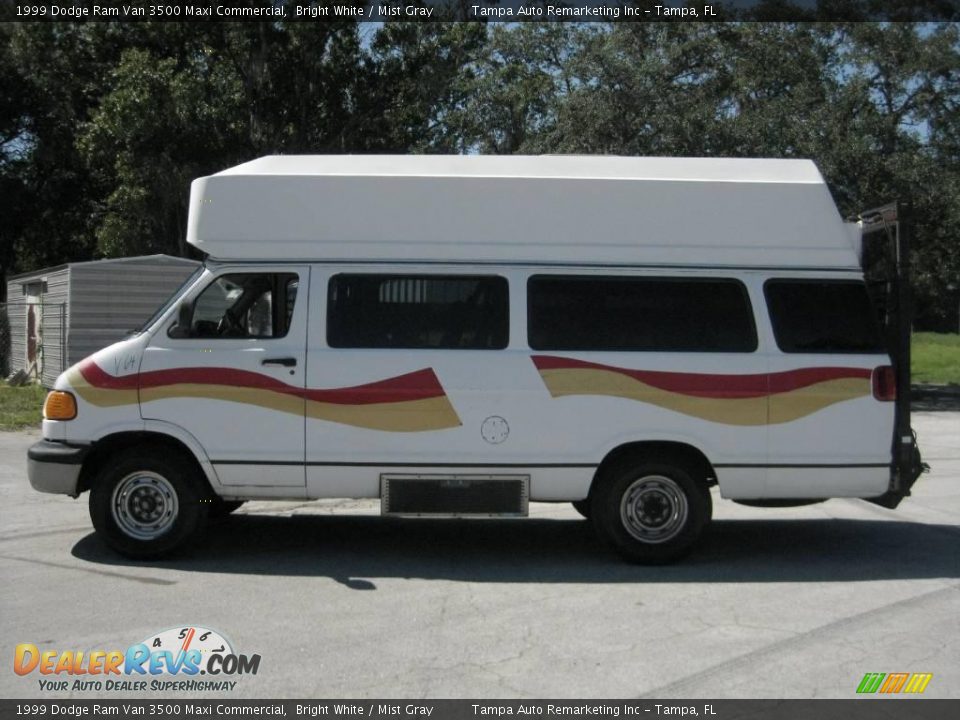 1999 Dodge Ram Van 3500 Maxi Commercial Bright White / Mist Gray Photo #7
