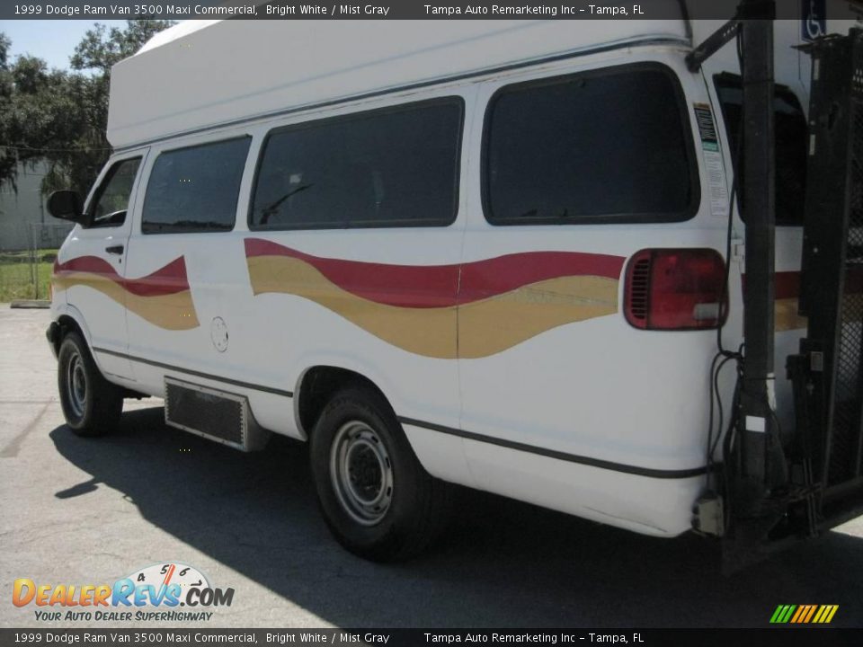 1999 Dodge Ram Van 3500 Maxi Commercial Bright White / Mist Gray Photo #9