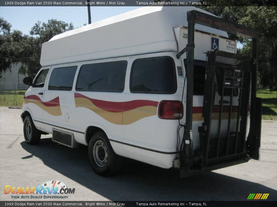 1999 Dodge Ram Van 3500 Maxi Commercial Bright White / Mist Gray Photo #11