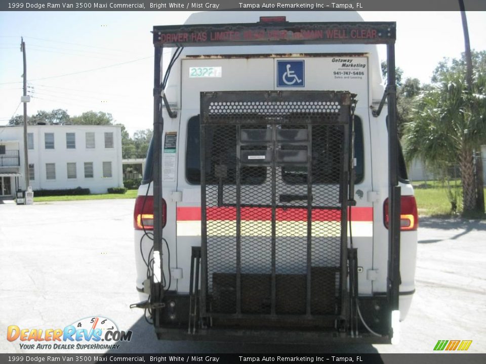 1999 Dodge Ram Van 3500 Maxi Commercial Bright White / Mist Gray Photo #13