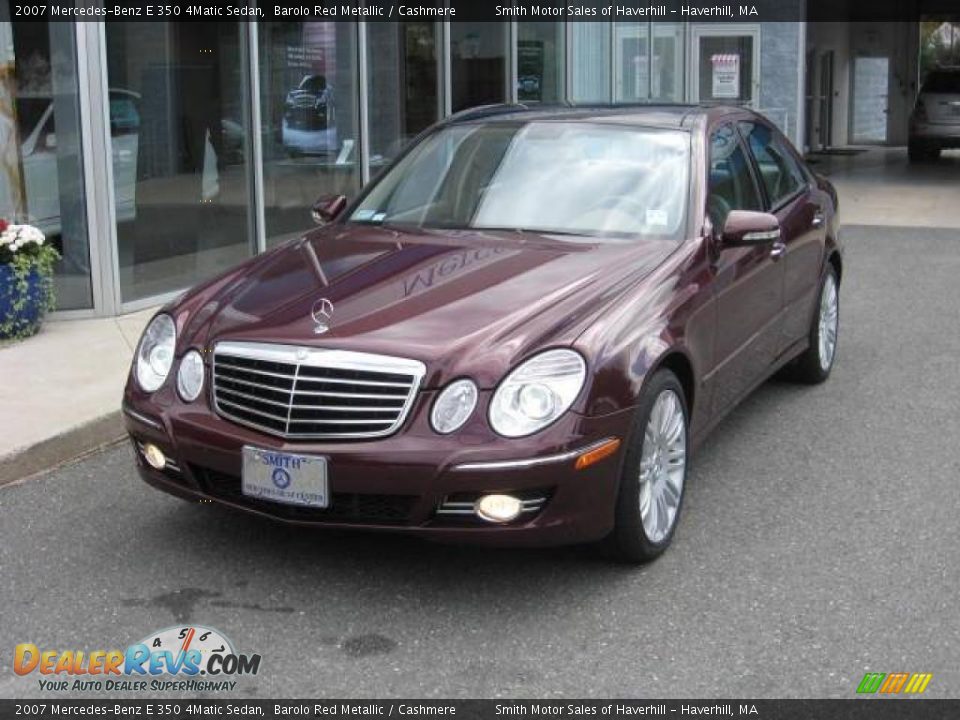 2007 Mercedes-Benz E 350 4Matic Sedan Barolo Red Metallic / Cashmere Photo #1
