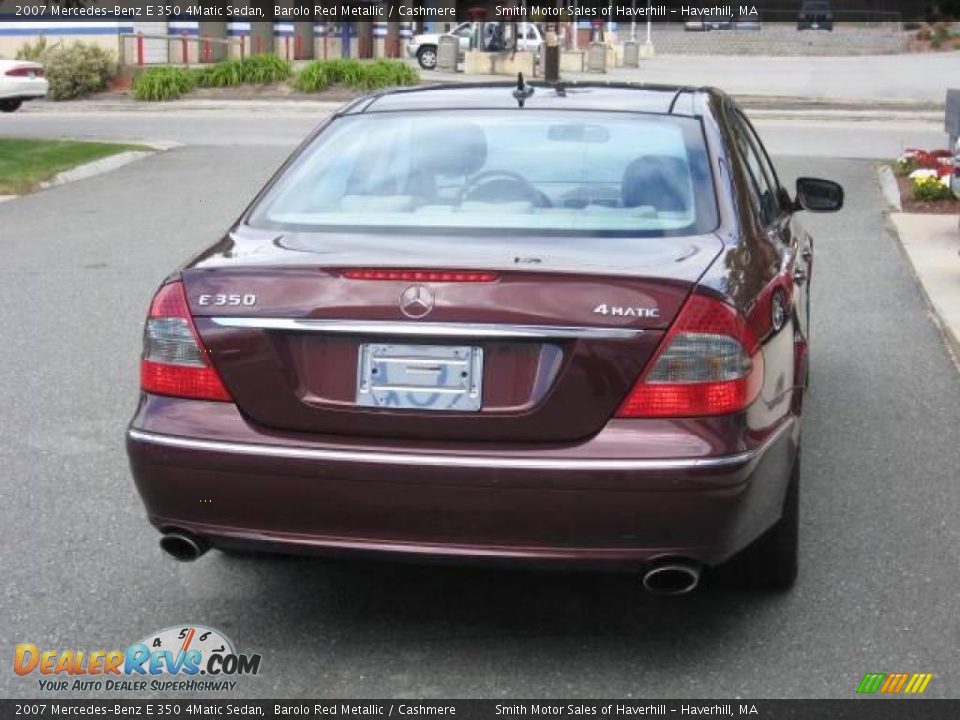 2007 Mercedes-Benz E 350 4Matic Sedan Barolo Red Metallic / Cashmere Photo #3