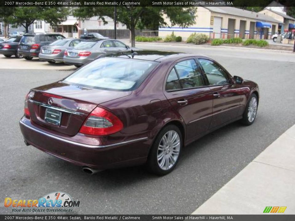 2007 Mercedes-Benz E 350 4Matic Sedan Barolo Red Metallic / Cashmere Photo #4