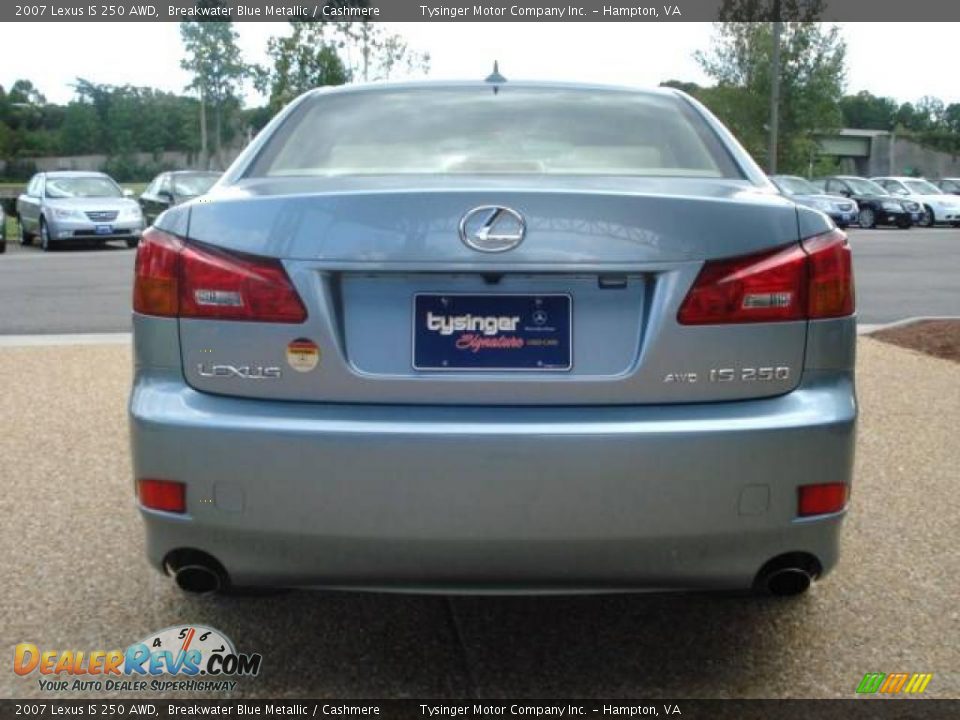2007 Lexus IS 250 AWD Breakwater Blue Metallic / Cashmere Photo #4