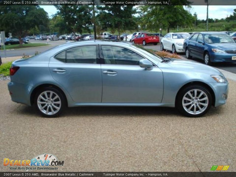 2007 Lexus IS 250 AWD Breakwater Blue Metallic / Cashmere Photo #6