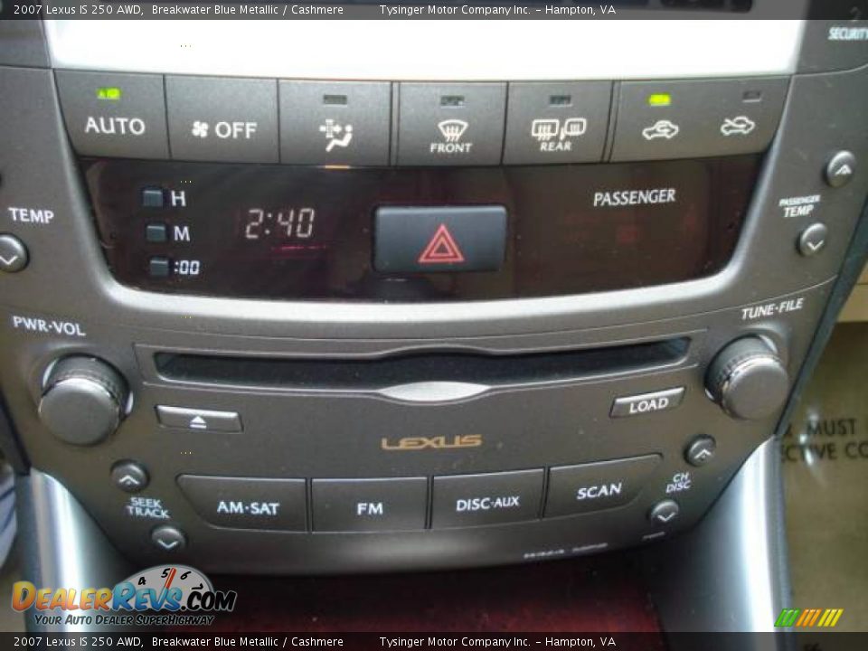 2007 Lexus IS 250 AWD Breakwater Blue Metallic / Cashmere Photo #17