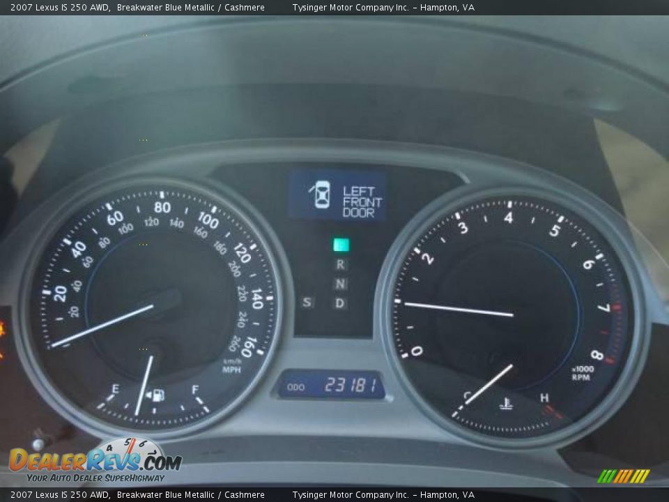 2007 Lexus IS 250 AWD Breakwater Blue Metallic / Cashmere Photo #21