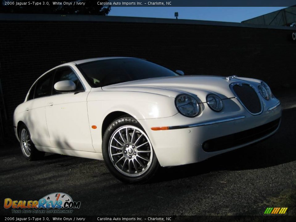 2006 Jaguar S-Type 3.0 White Onyx / Ivory Photo #2