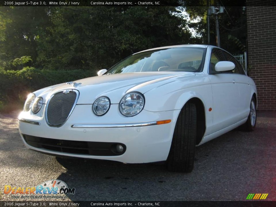 2006 Jaguar S-Type 3.0 White Onyx / Ivory Photo #4