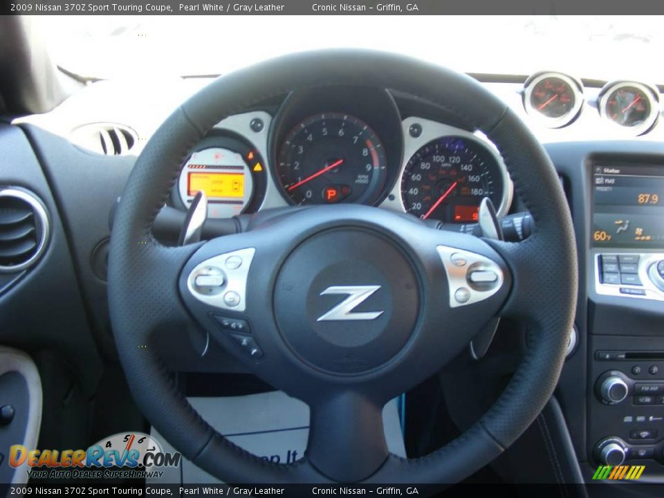 2009 Nissan 370Z Sport Touring Coupe Pearl White / Gray Leather Photo #13